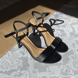 Allegra K Black Slingback High Heels Sandals- Classy Events Wedding Party Size 8